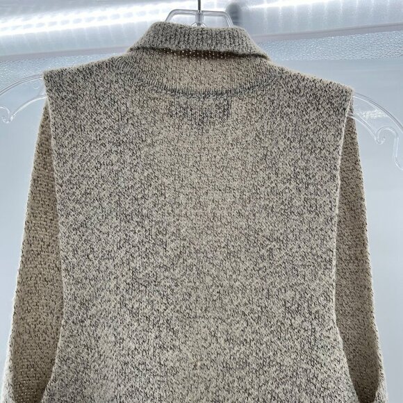 Love Tree Duster Cardigan Sleeveless Beige Size Small Buttons Pockets Knit - Picture 6 of 9